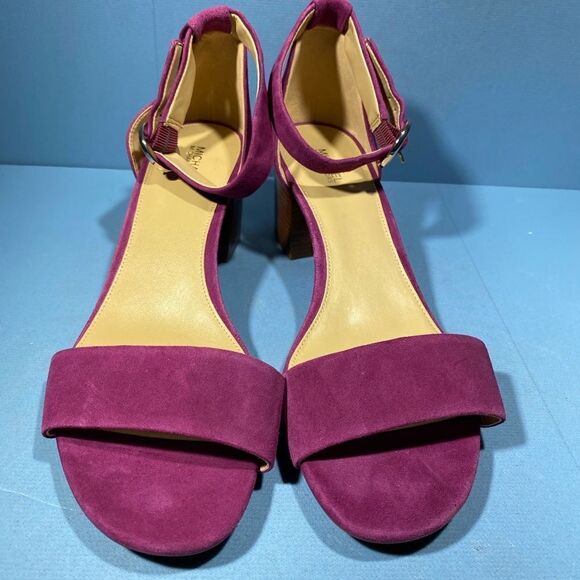 MICHAEL MICHAEL KORS Womens Purple Two-Piece Lena Round Toe Leather Sandals 10 M - Picture 3 of 8